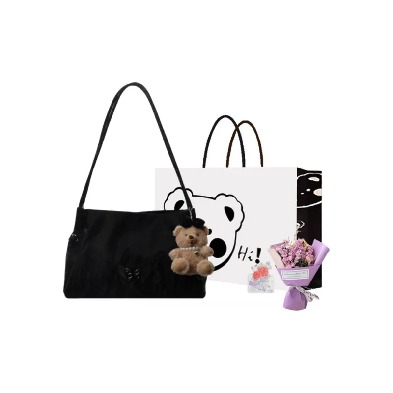 NX DOUGHNUT PU Handbag, Shoulder Bag Regular Women's Ecru, Black, Pink-19