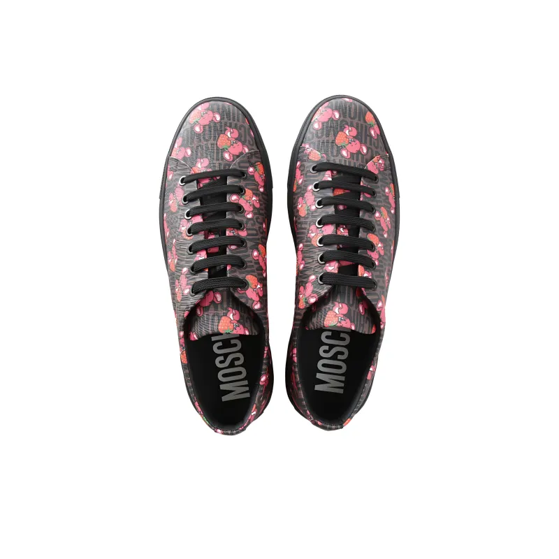 MOSCHINO Logo-print Low-top Sneakers-3