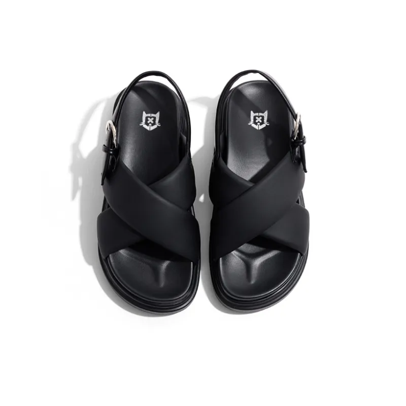 Old Meow Toe Notch Overwear One Strap Sandals 4cm Women's-2