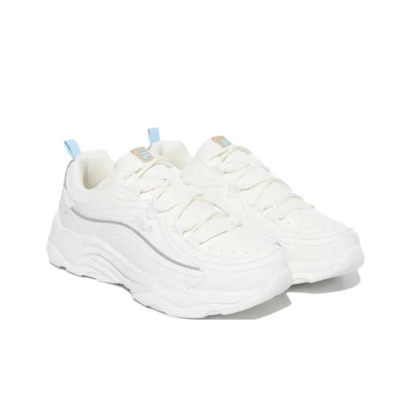 FILA Ray Anti Slip Wear Resistant Low Top Casual Shoes Unisex White-2