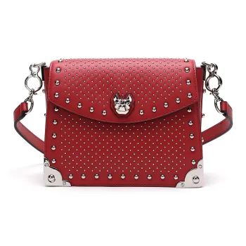 Miguel Vieira Cow Leather Handbag Shoulder Bag Women's Red/Black/Blue