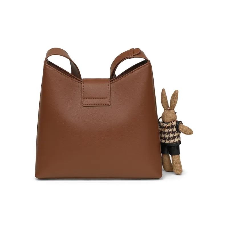 MILLIE'S Cow Leather Underarm Shoulder Bag, Crossbody Bag, Bucket Bag Regular Women's Cocoa Brown-4