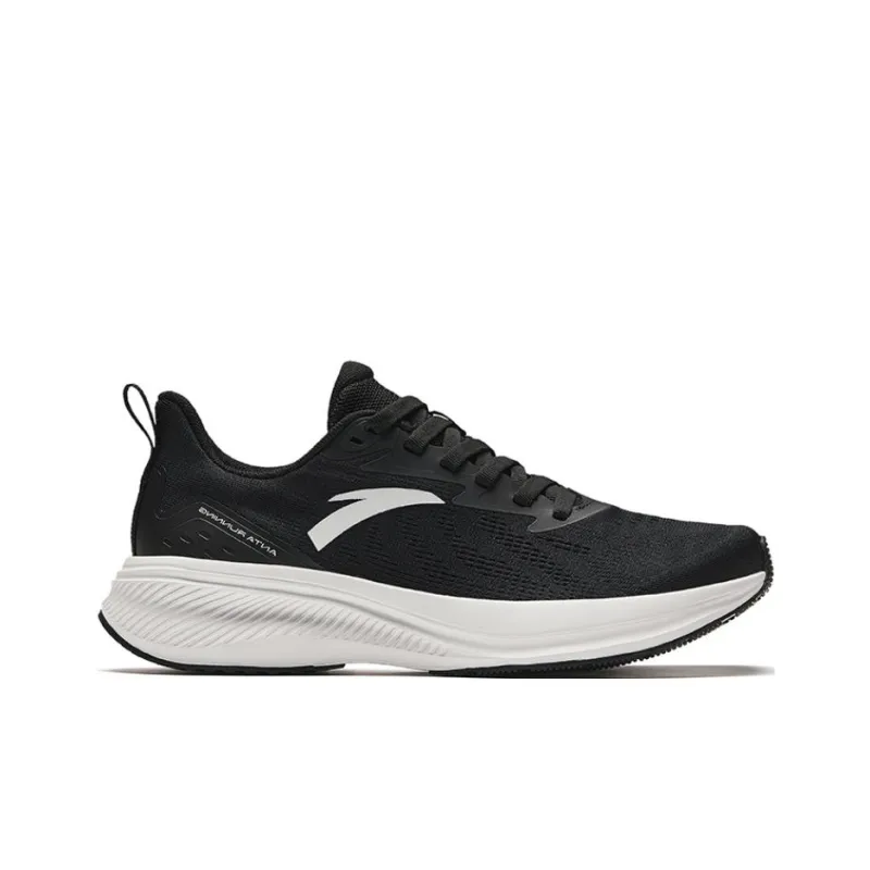 Anta Cushioning Breathable Low Top Running Shoes Men's Black-1