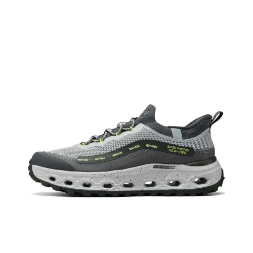 Skechers OUTDOOR Anti Slip And Wear Resistant Breathable Low Top Casual Shoes Men's Gray Yellow