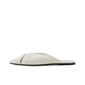 STUDIO AMELIA Wrap-toe Slippers Women's White