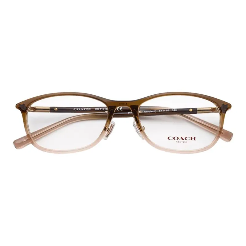 COACH Plate Frame Irregular Shape Eyeglass Frames Women's Brown-2