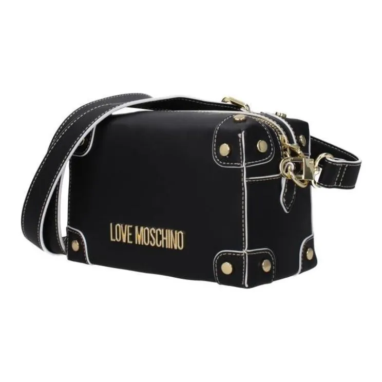 LOVE MOSCHINO Polyurethane Shoulder Bag, Crossbody Bag Women's Black-1