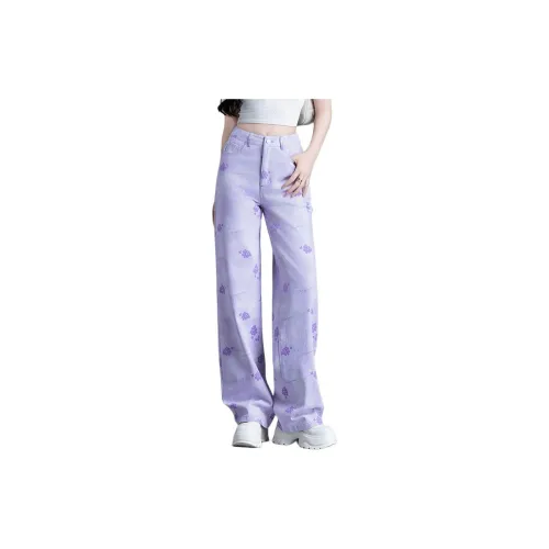 You cow me pants Jeans Women's Grape Purple