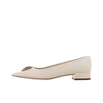 FERRAGAMO Vara Casual Single Shoes Women's Ecru