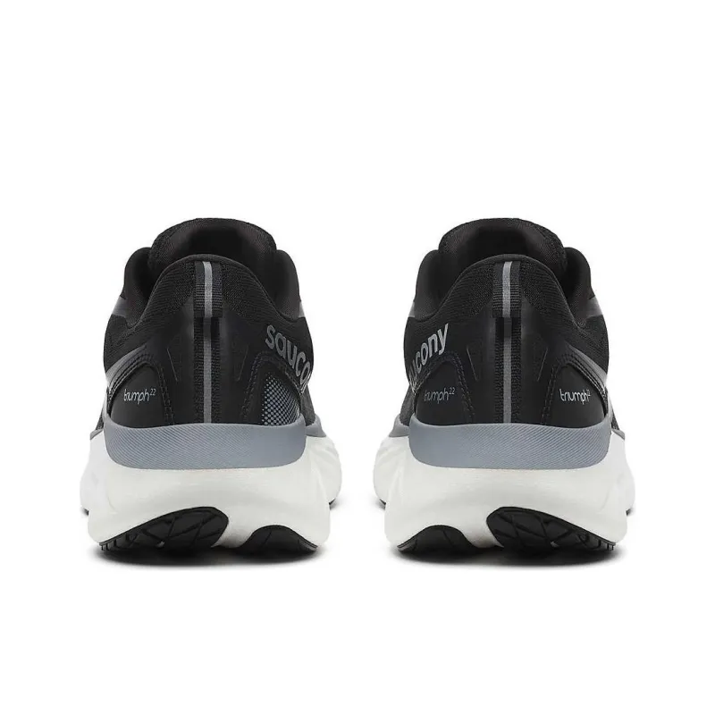Saucony TRIUMPH 22 Slip Resistant And Breathable Low Top Running Shoes Men's Black White-3