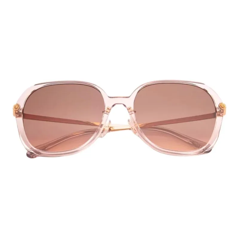 COACH Plate Frame Irregular Shape Sunglasses Unisex Gold-2