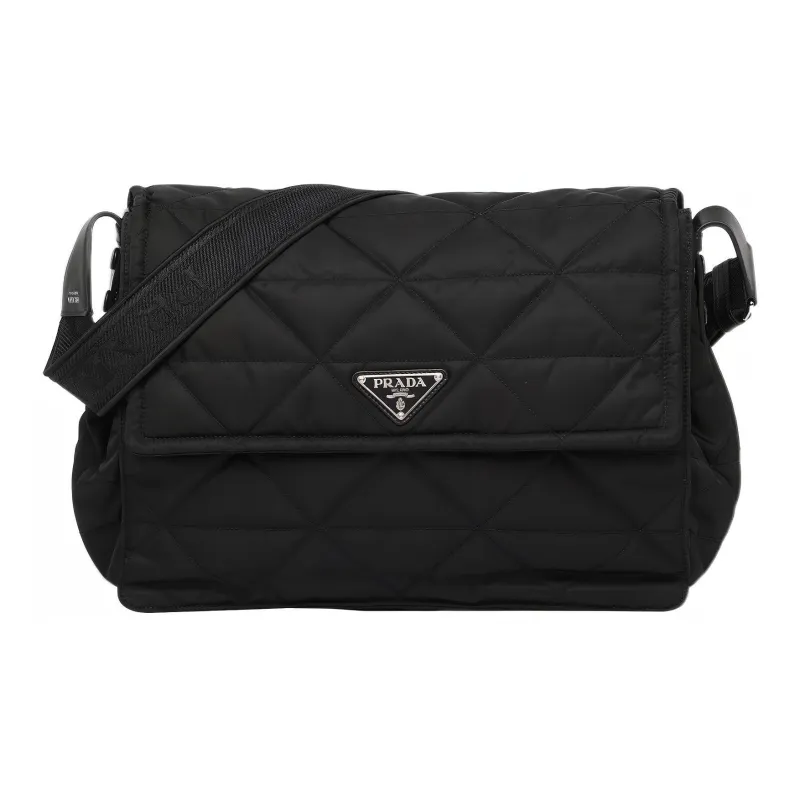 PRADA Recycled Nylon Crossbody Bag Shoulder Bag Men's Black-0