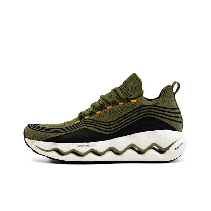 ZETTARANC Running Shoes Unisex Low Top Fairyland White/Black Warrior/Military Green-12
