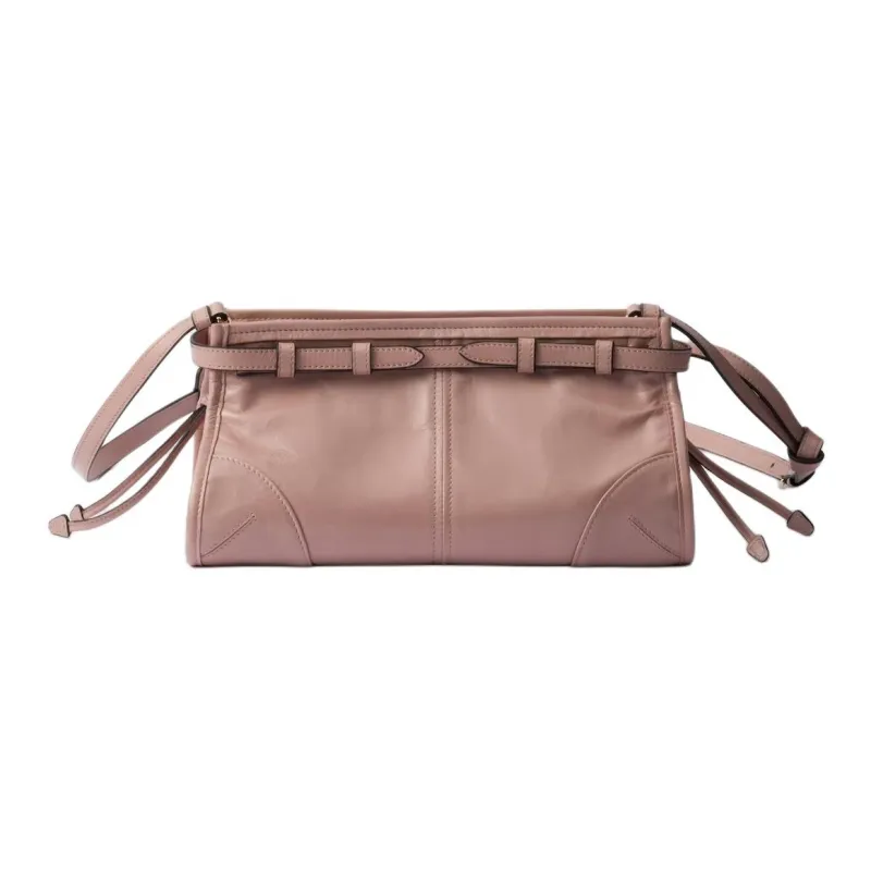PRADA Soft Leather Crossbody Bag, Shoulder Bag Women's Lily Of The Valley-3
