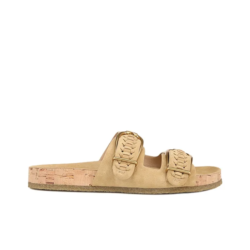 VERONICA BEARD Slide Slippers Women's Light Brown-1