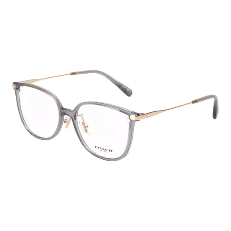 COACH Plate Frame Irregular Shape Eyeglass Frames Unisex Gray-0