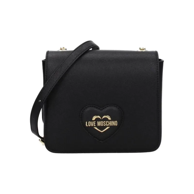 LOVE MOSCHINO Polyurethane Shoulder Bag, Crossbody Bag Regular Women's Black-0