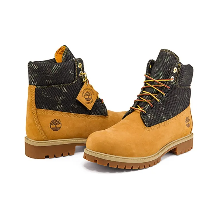 Timberland Heritage 6 Inch Boot 'Wheat Nubuck With Camo'-4