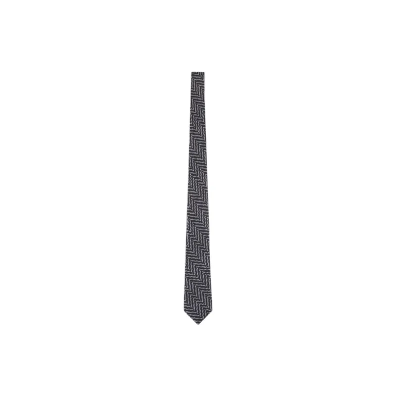 GIORGIO ARMANI Asv Silk Tie With Geometric Print-0
