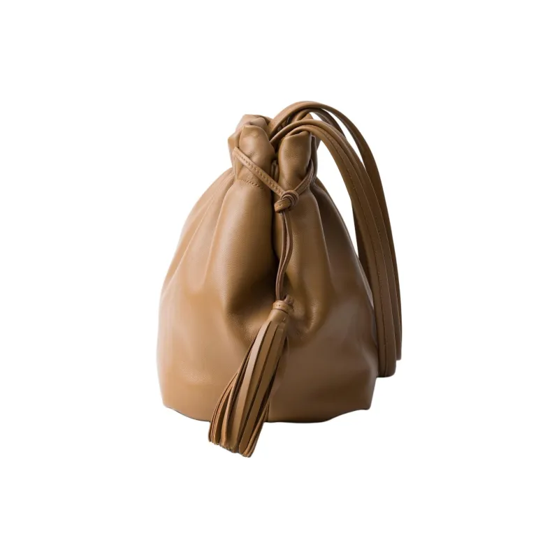 PRADA Nappa Leather Crossbody Bag Shoulder Bag Women's Caramel-2