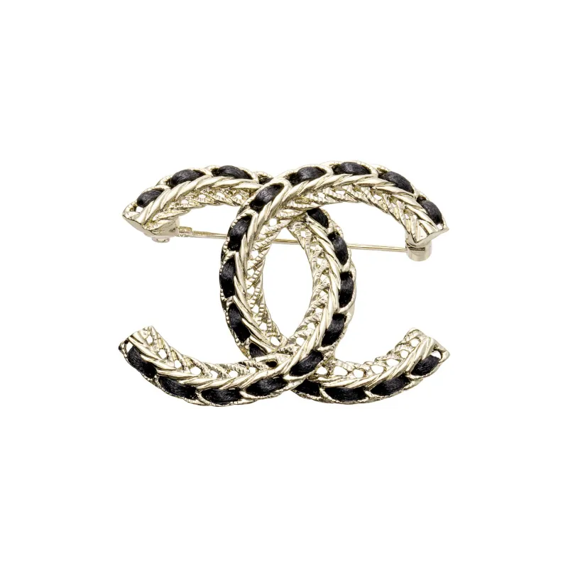 CHANEL Brooches Women's Black/Gold-0