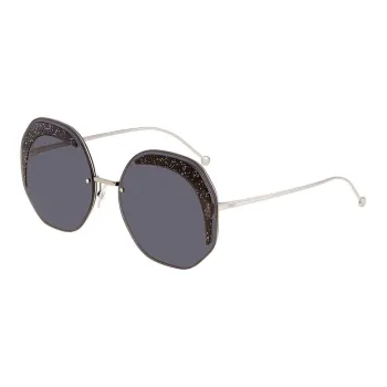FENDI Metal Round Sunglasses Women's Silver