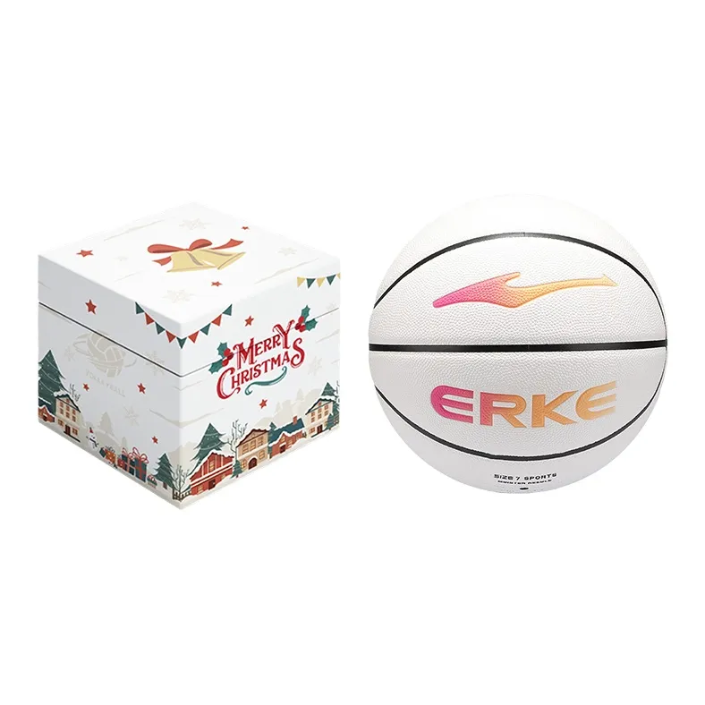 Erke PU Basketball White 6 Size 7 Ball Training Unisex-10