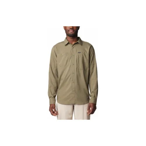 Columbia Silver Ridge Shirts Men Stone Green