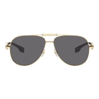 VERSACE Metal Acetate Aviator Sunglasses Men's Gold