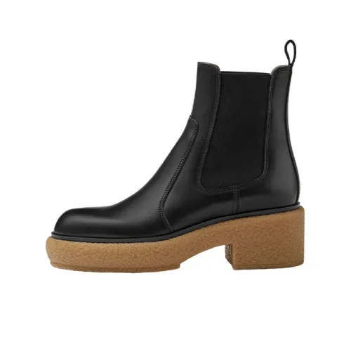 HERMES Chelsea Boots Women's Black