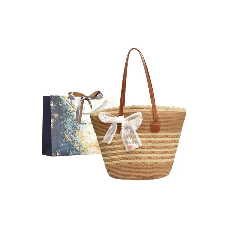 Iman's House Straw Woven Shoulder Bag Women's Wide Stripe Ecru/Lacy Khaki/Cut Out Ecru/Stripes Brown/Wide Stripe Khaki-20