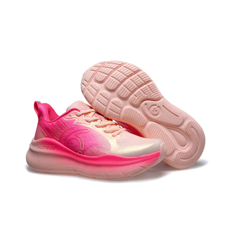 HUITENG Running Shoes Unisex Low Top Rainbow Pink/Dream Purple/Sky Blue/Sunrise Orange/Midnight Black-27
