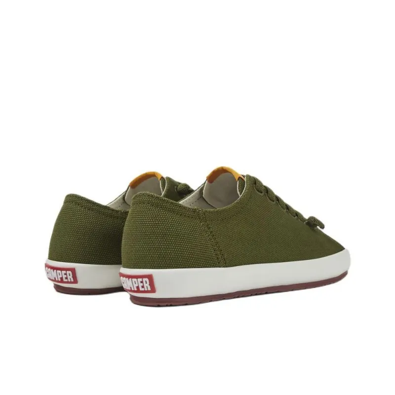 CAMPER Peu Low-Top Canvas Shoes Women's Green-2