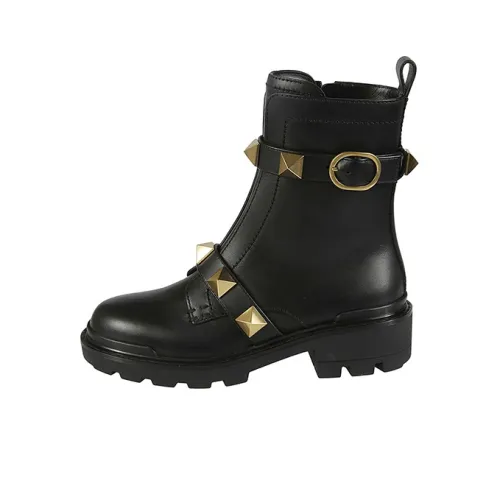 Valentino Roman Stud Ankle Boots Women's Black