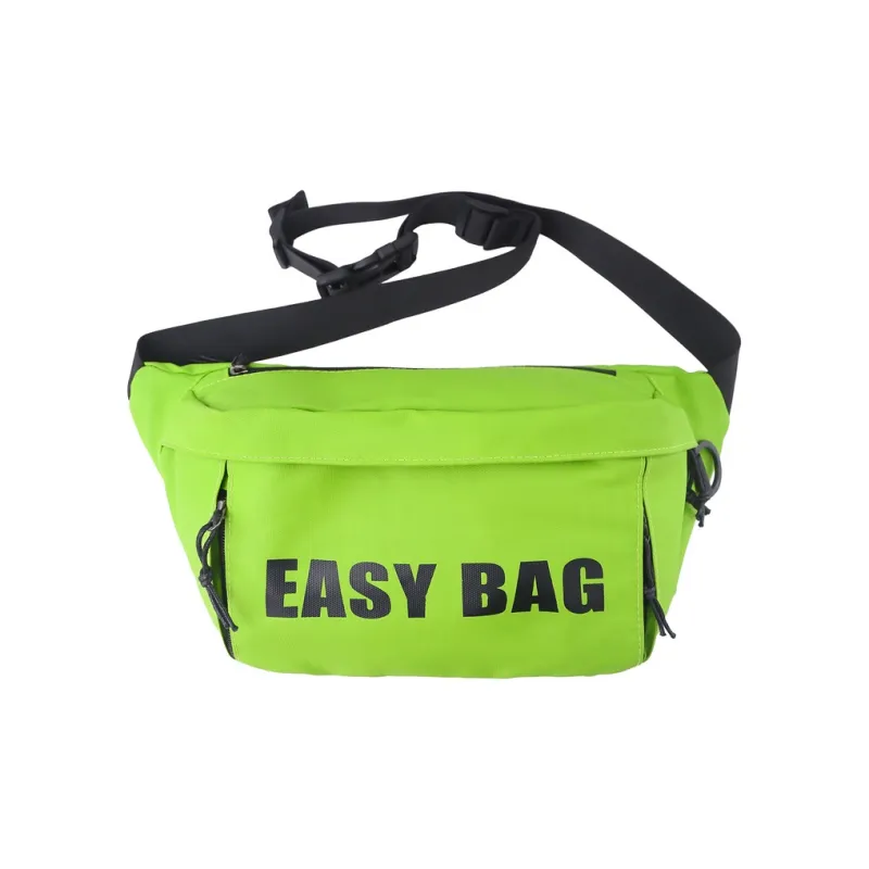 OURFUN Nylon Fabric Sling Bag Unisex White/Black/Green/Blue-4