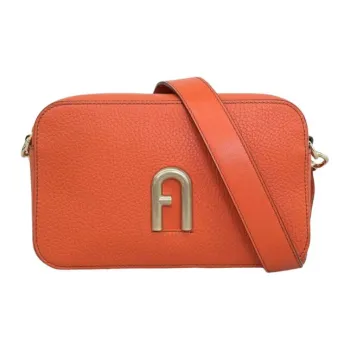 Furla Primula Leather Crossbody Bag, Shoulder Bag Women's Orange