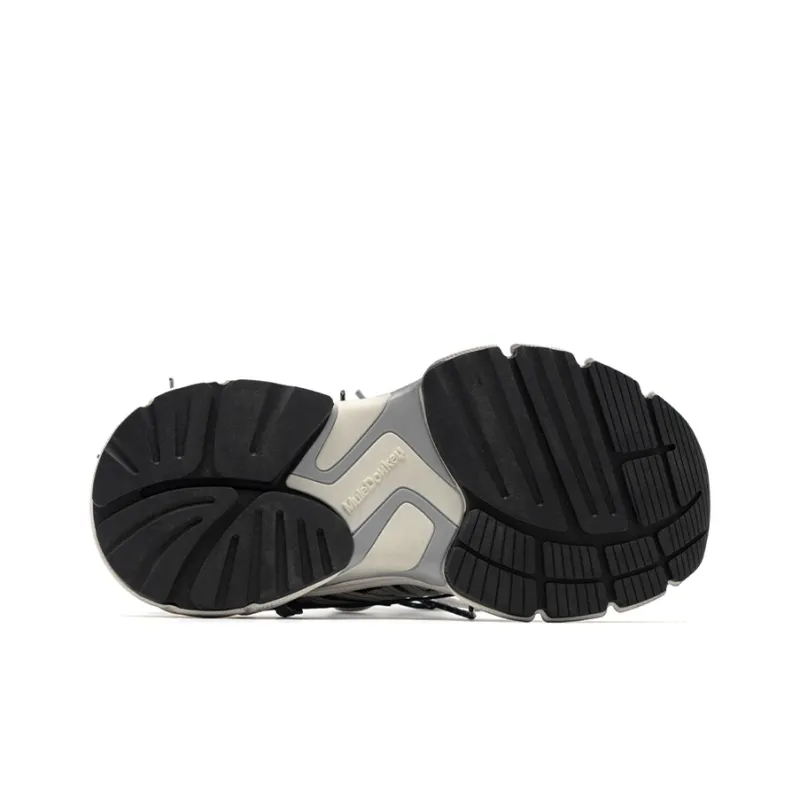 Mule Donkey Cushioned Wear Resistant Breathable Low Top Chunky Sneakers Unisex Silver-7
