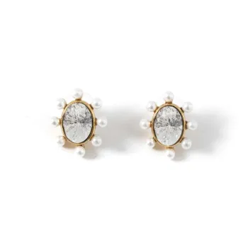OSCAR DE LA RENTA - Stud Earrings Unisex White