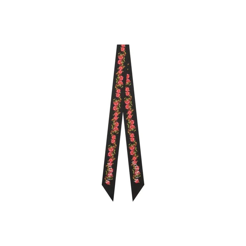 GIVENCHY Silk Scarves Women's Black-0