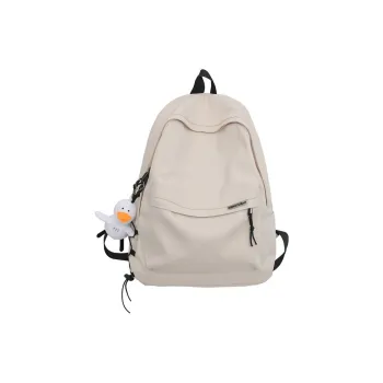 Huangmu Nylon Students Backpack Regular Unisex Black, Blue, Pink, White