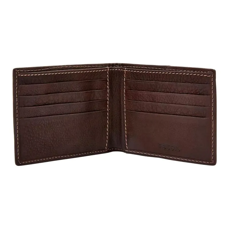 FOSSIL Leather Wallet Unisex Dark Brown-1