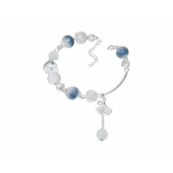 Muyan Colored Glaze Cloud Feather Jade Bracelet Women's