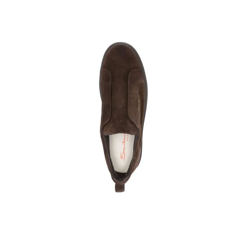 Santoni Low Top Skateboard Shoes Men's Brown-4