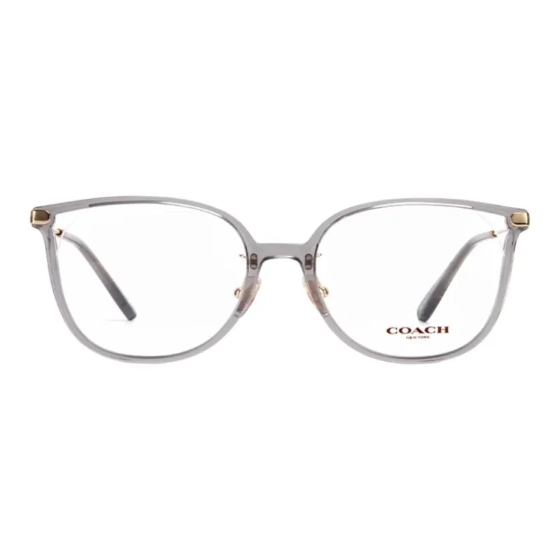 COACH Plate Frame Irregular Shape Eyeglass Frames Unisex Gray-2