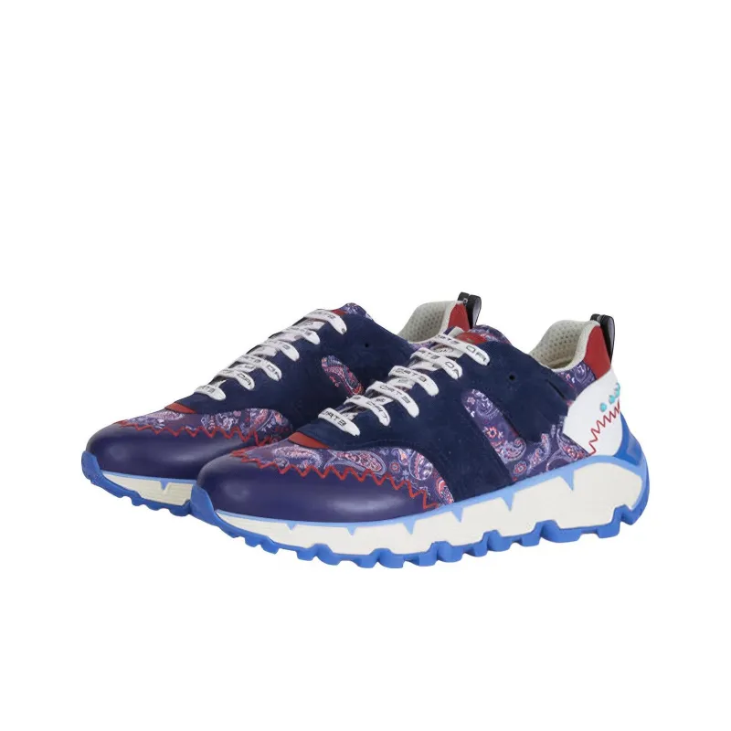 ETRO Wear-Resistant Low-Top Casual Shoes Men's Dark Blue-2