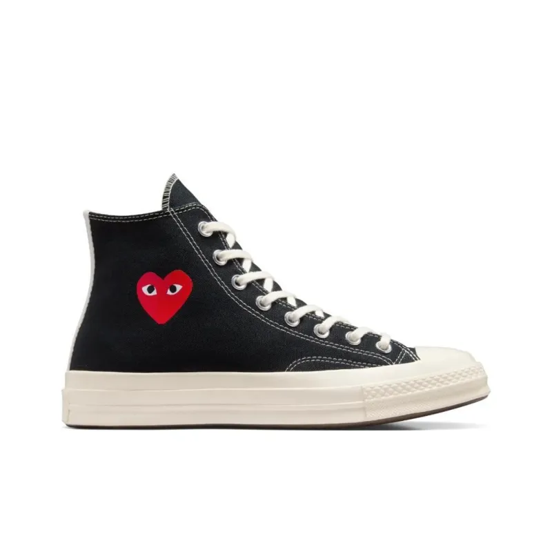 Converse Chuck Taylor All Star 70 Hi Comme Des Garcons PLAY Single Heart Black-1
