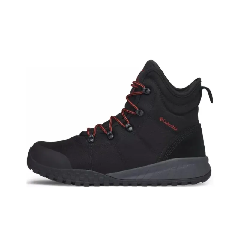 Columbia Fairbanks Ankle Boots Men's Black Red Overseas Version-0