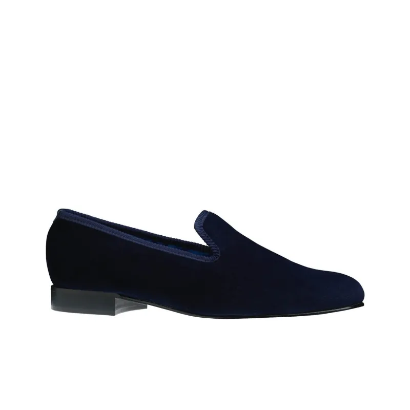 CROCKETT & JONES Albert Loafers Men's Marine Blue-1