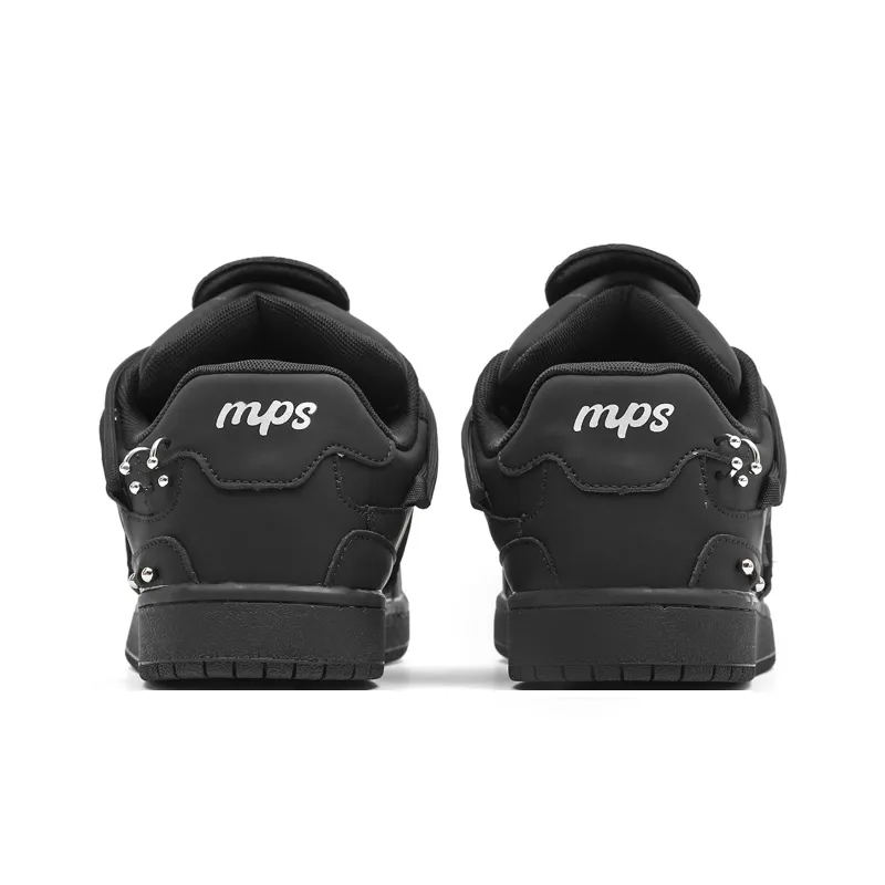MR.PESIN Low Top Skateboard Shoes Unisex All Black-3
