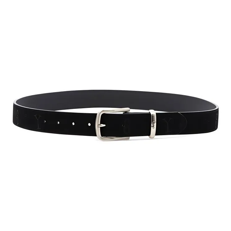 Stussy Logo Identification Leather Leather Belts Men's Black Width: 3cm-0